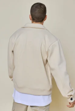 Veste uni texturé avec grandes poches à rabat