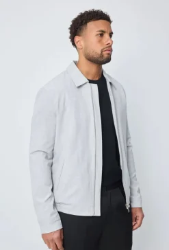 Veste unie sans capuche zippée