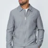 Veste zippée à rayures