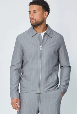 Veste zippée à rayures