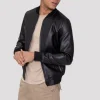 Veste zippée simili cuir
