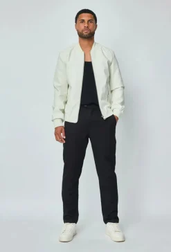 Veste zippée simili cuir