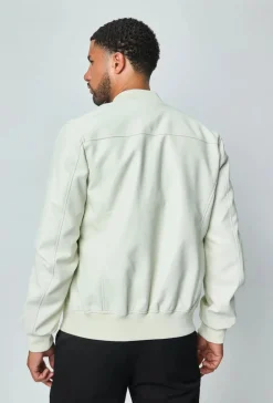 Veste zippée simili cuir