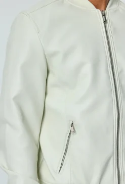 Veste zippée simili cuir